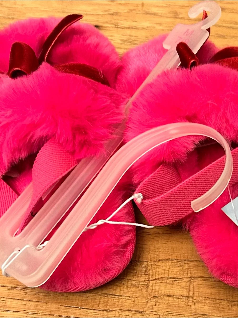 Toddler Adler Plush Scuff Slippers - Cat & Jack™ Pink Medium Size 7T-8T